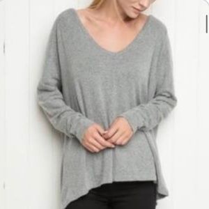 brandy mellivile long sleeve gray shirt